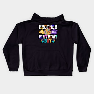 Brother Of The Birthday Boy Painting Family Matching Party Kids Hoodie